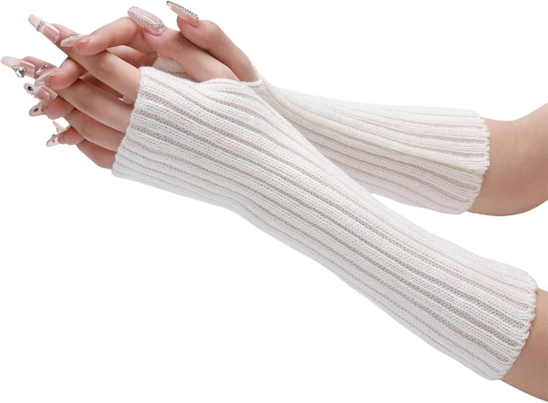 Insdark Goth Arm Warmers Y2k Women Rave Cute Fashion Punk Japanese Winter Grunge - Image 1